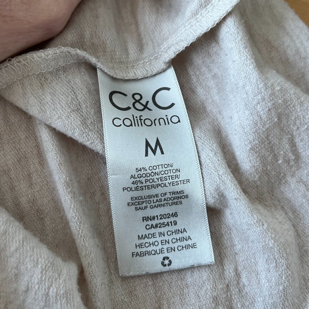 C&C California Cream Graphic Long-sleeved Tee M - Picture 6 of 6